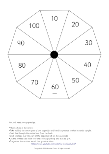 games spinner easy to make 10 to 100