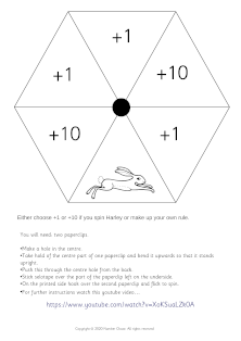 games spinner easy to make add 10 and add1