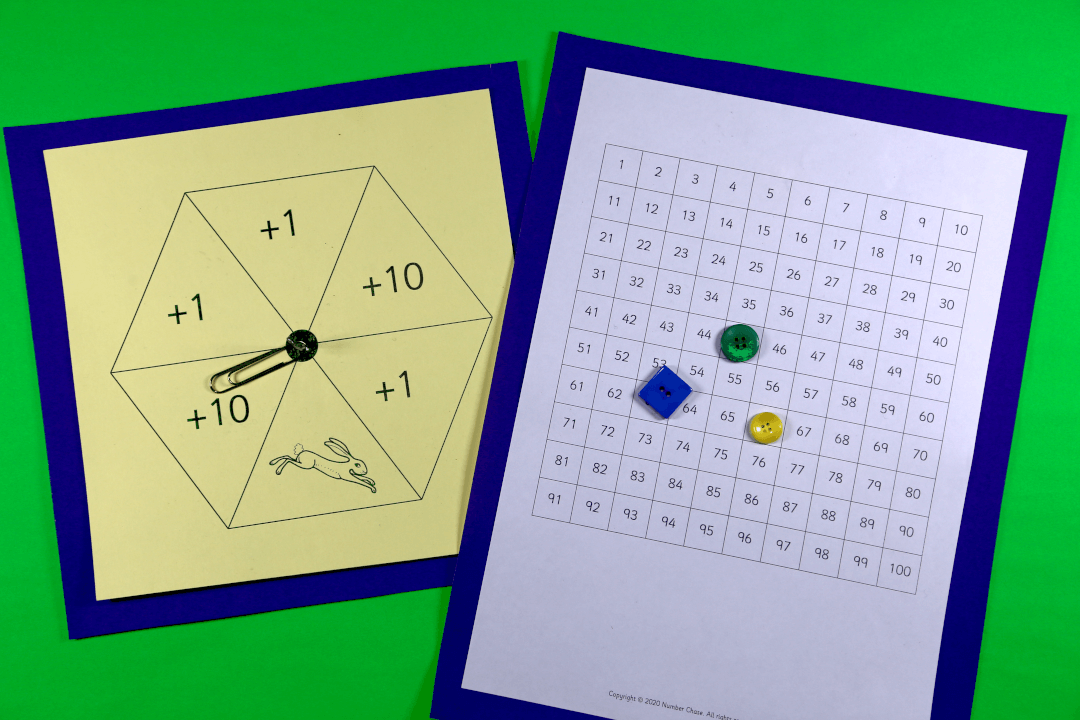 let's play a spinner game adding one or adding ten