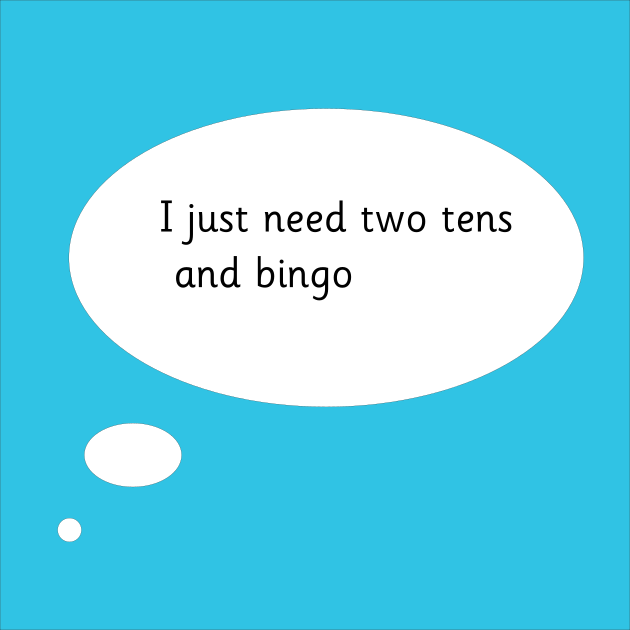 I just need two tens and bingo,place value game