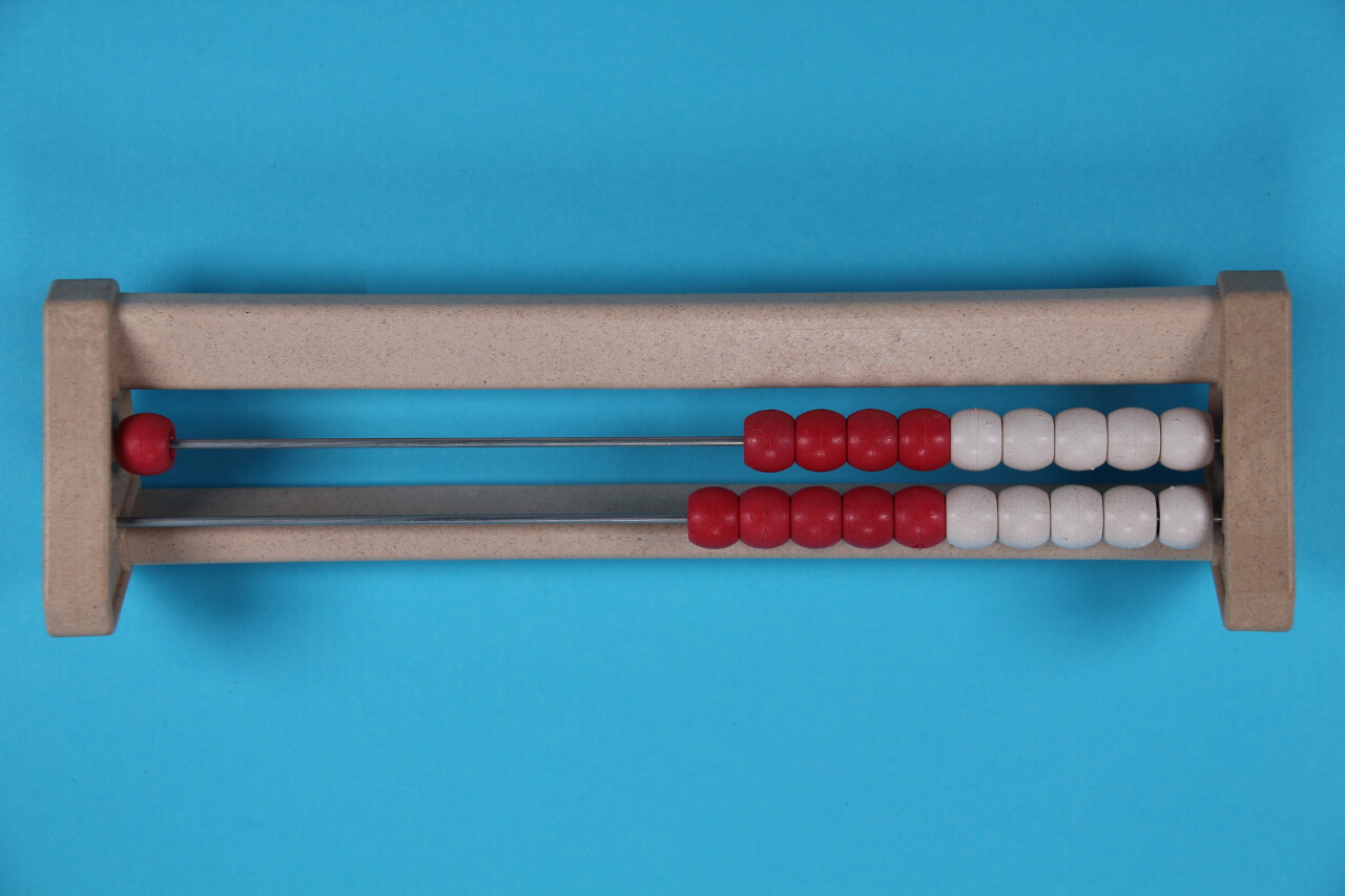 1 bead on 20 bead rekenrek