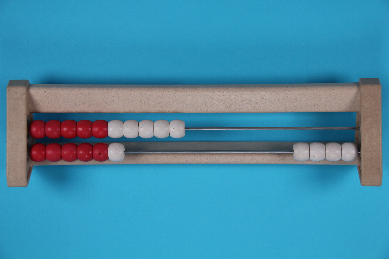 16 beads on 20 bead rekenrek