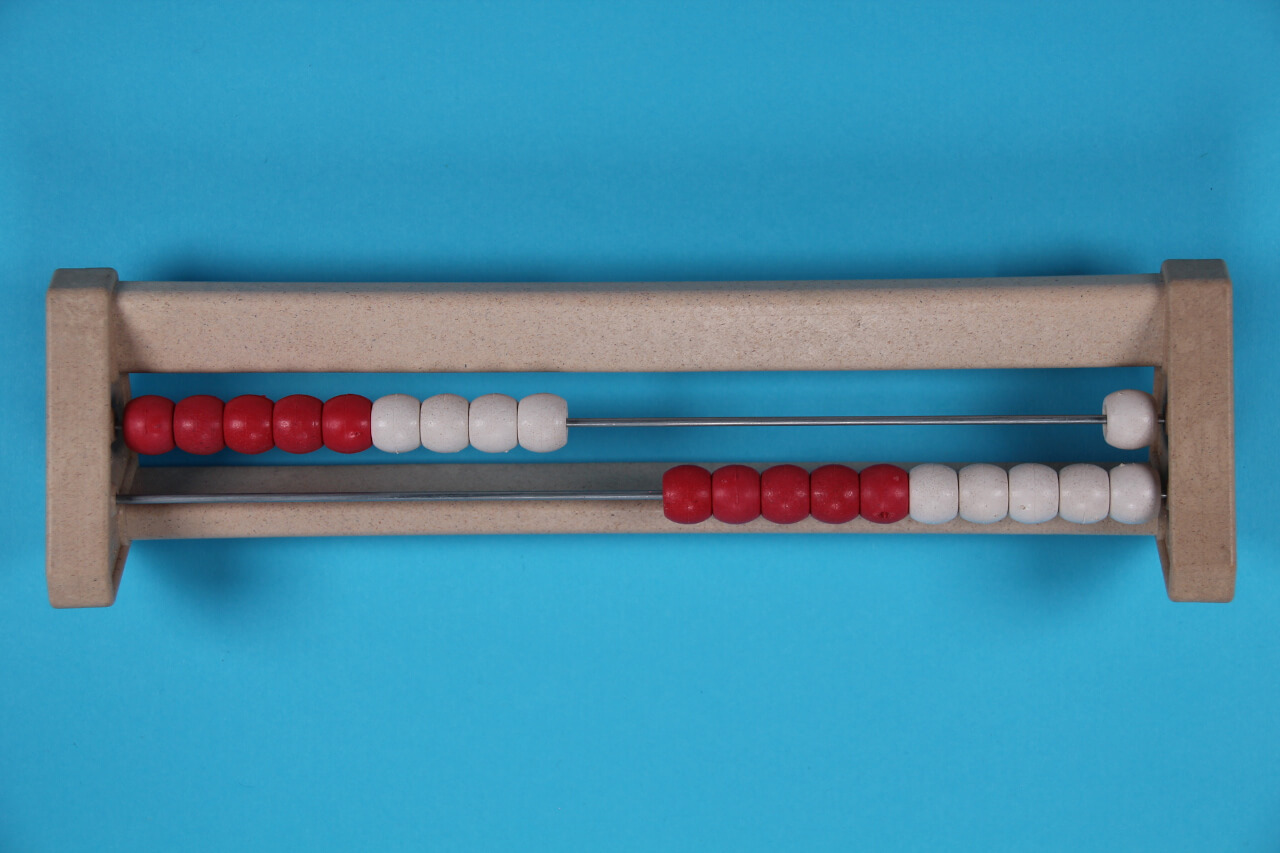9 beads on 20 bead rekenrek